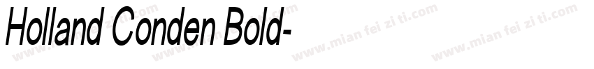 Holland Conden Bold字体转换
